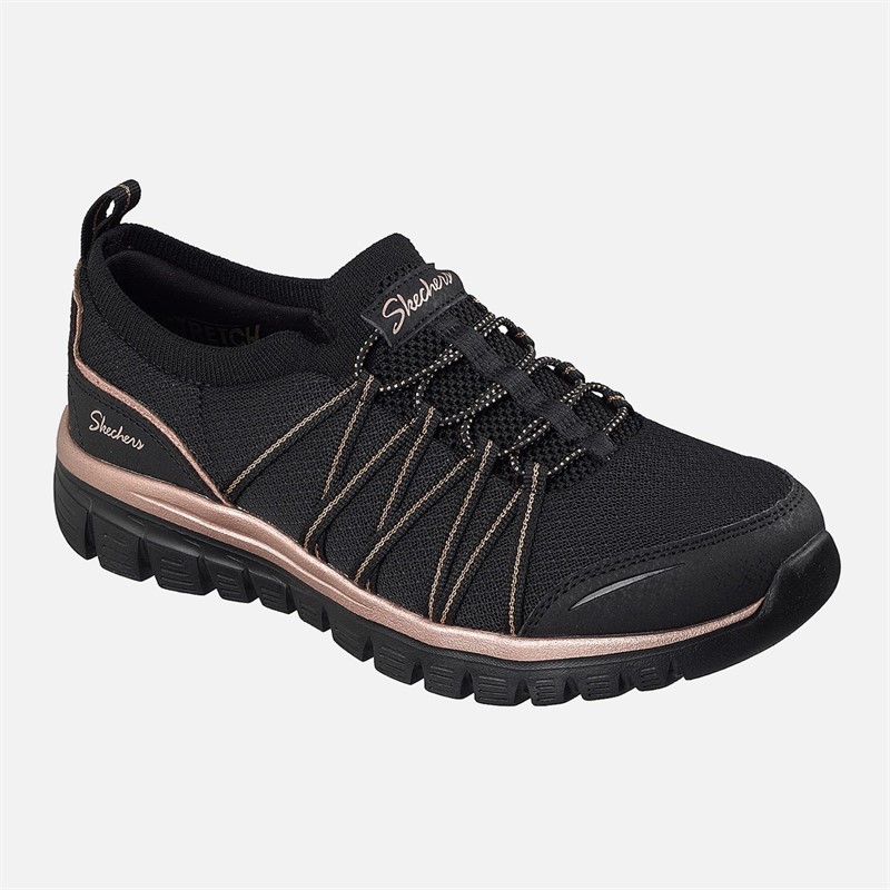 SKECHERS Dame elegante sneakers Sort