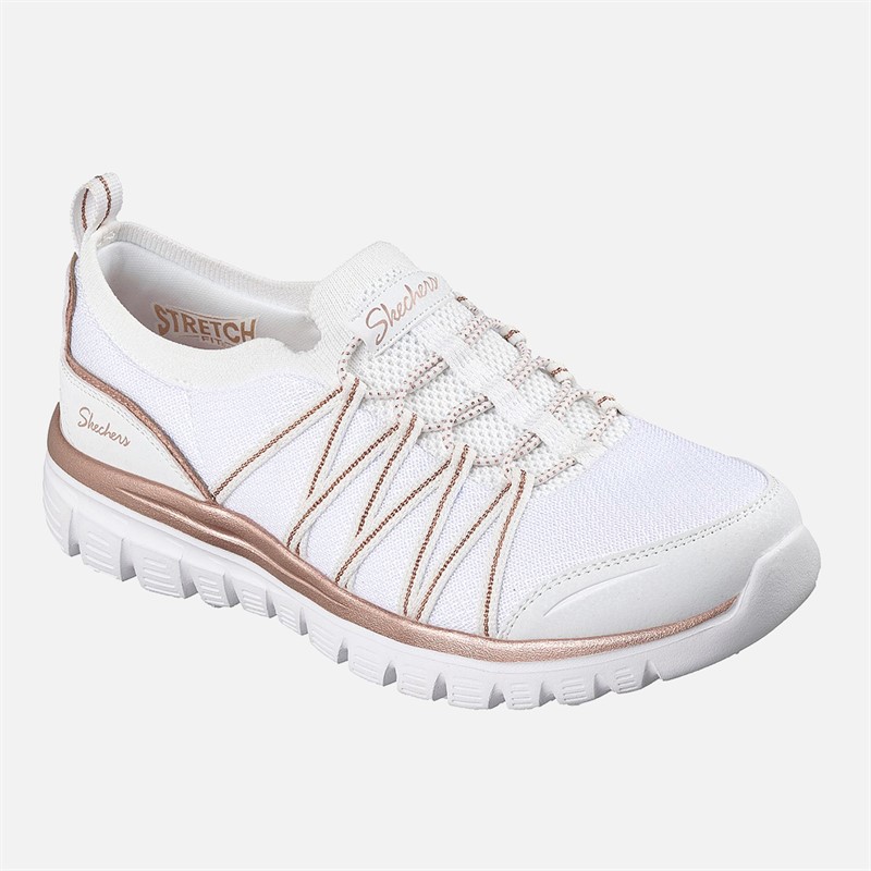SKECHERS Damen Anmutige Sneaker Weiß