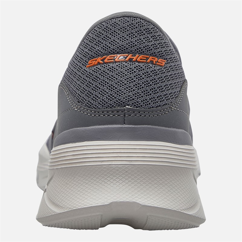 SKECHERS Mens Equalizer 4.0 Persisting Trainers Charcoal/Orange