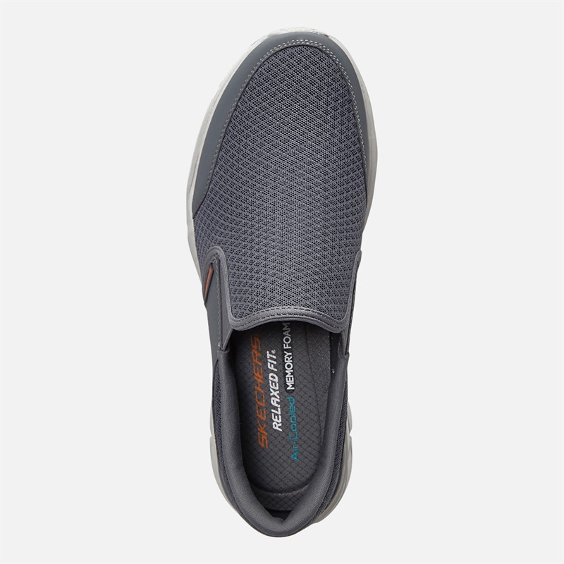 SKECHERS Mens Equalizer 4.0 Persisting Trainers Charcoal/Orange