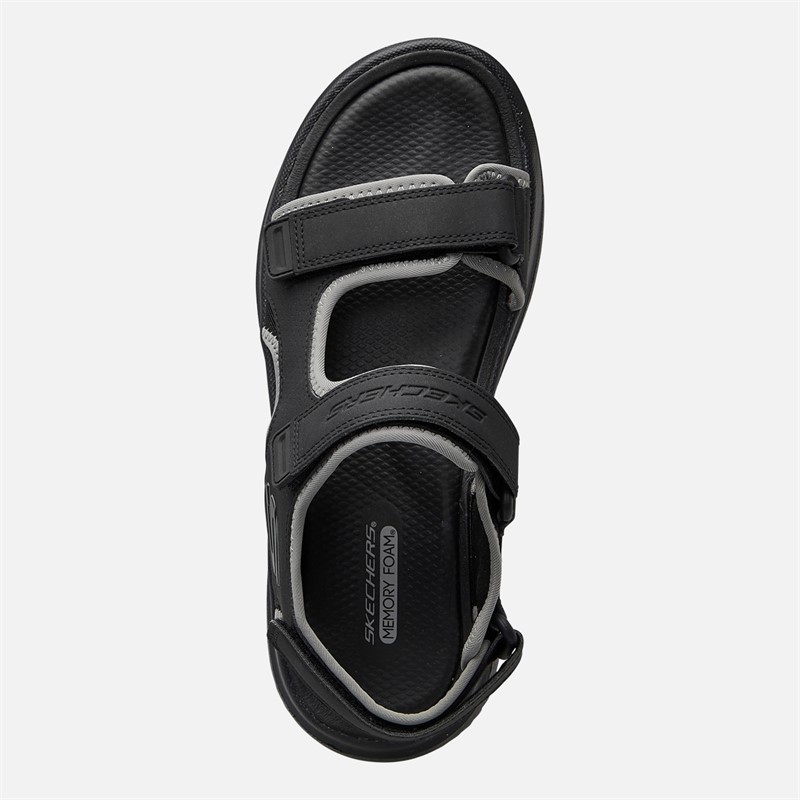 SKECHERS Mens Bounder 2.0 Thutton Sandals Black/Black