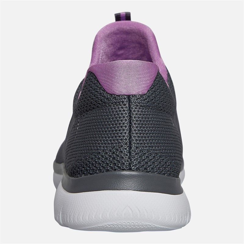 SKECHERS Womens Summits Cool Classics Trainers Charcoal/Lavender