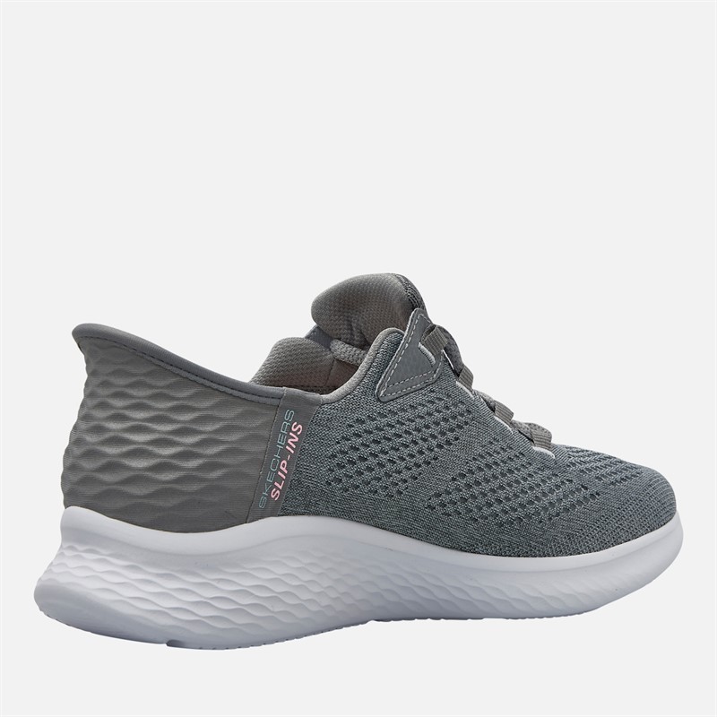 SKECHERS Womens Slip Ins Skech-Lite Pro Natural Beauty Trainers Grey/White