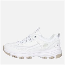 SKECHERS Womens Iconic Trainers White/Silver