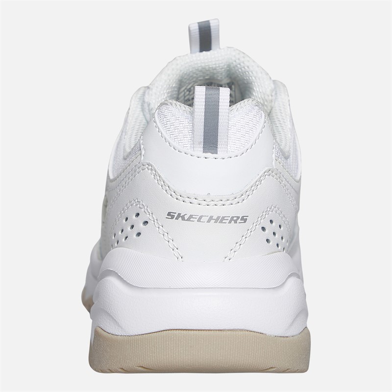 SKECHERS Womens Iconic Trainers White/Silver