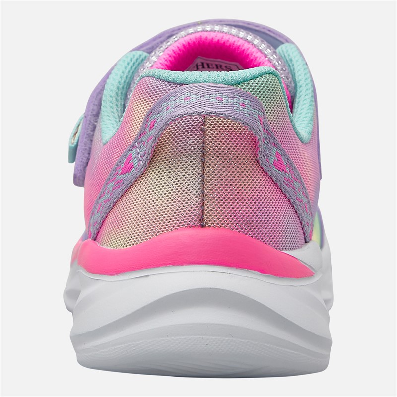 SKECHERS Girls Power Jams Skech Friends Trainers Lavender/Metallic