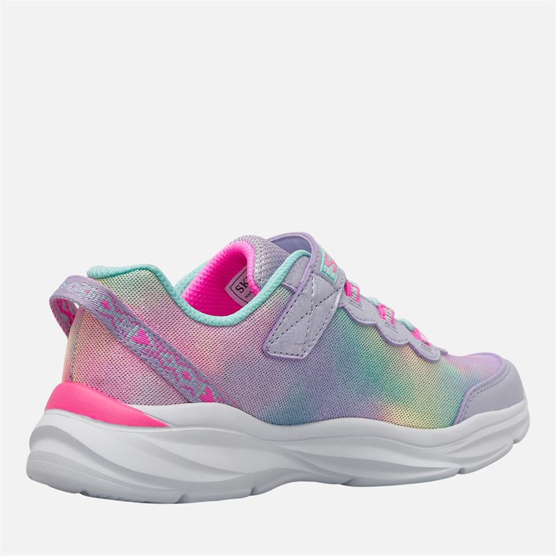 SKECHERS Girls Power Jams Skech Friends Trainers Lavender/Metallic