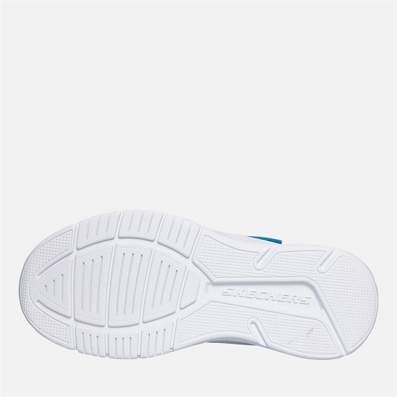 SKECHERS Boys Microspec Advance Trainers Blue/Lime