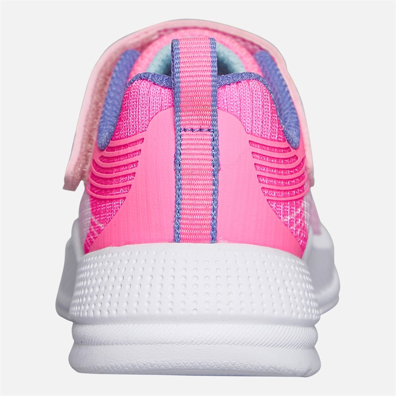 SKECHERS Infant Girls Microspec Advance Trainers Light Pink/Lavender