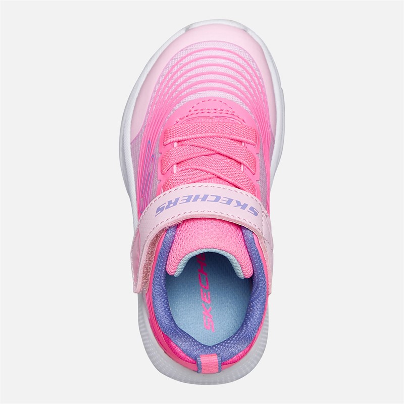 SKECHERS Infant Girls Microspec Advance Trainers Light Pink/Lavender