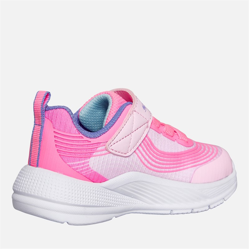 SKECHERS Infant Girls Microspec Advance Trainers Light Pink/Lavender