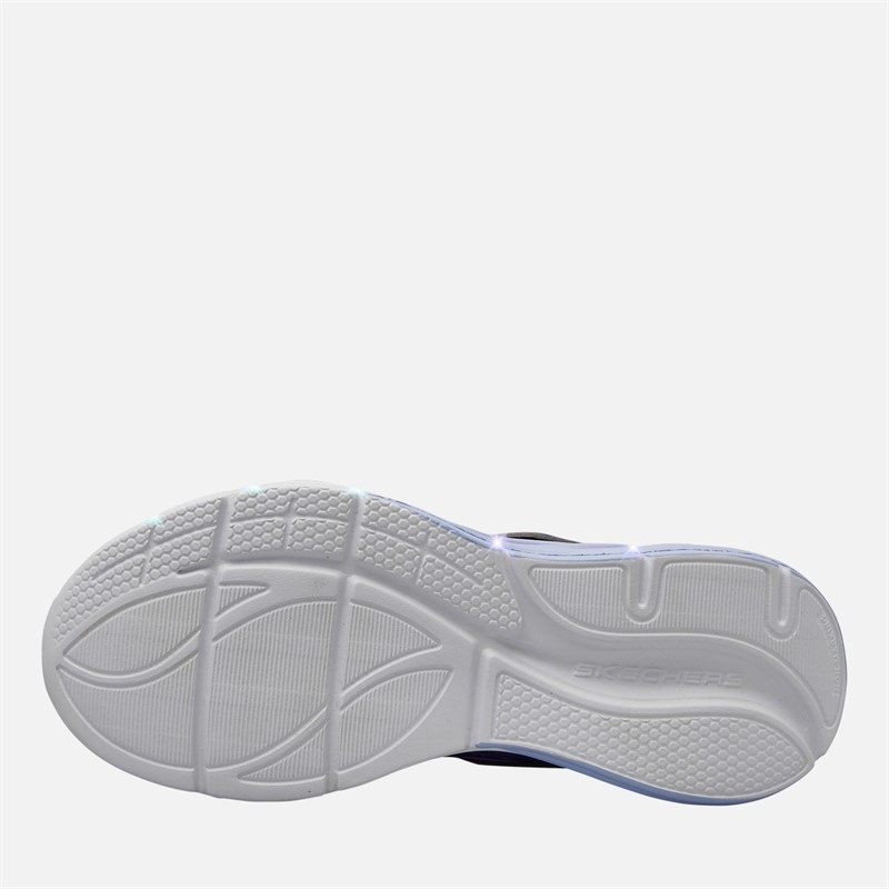 SKECHERS Girls S Lights Cosmic Glow Trainers Navy/Metallic