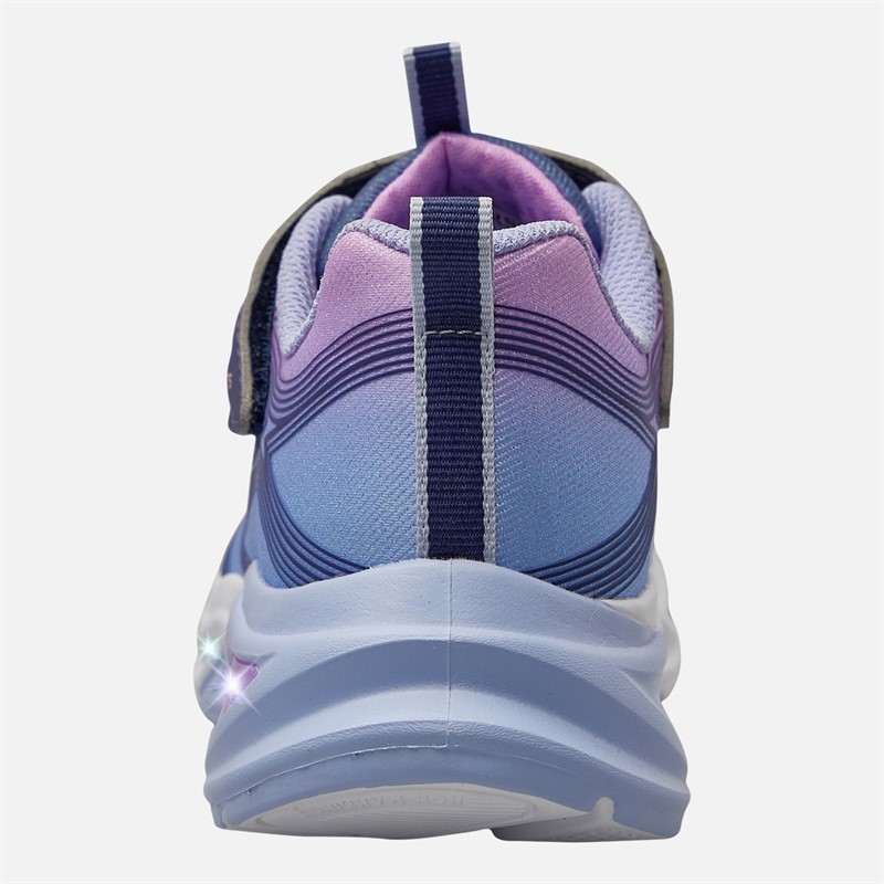 SKECHERS Girls S Lights Cosmic Glow Trainers Navy/Metallic