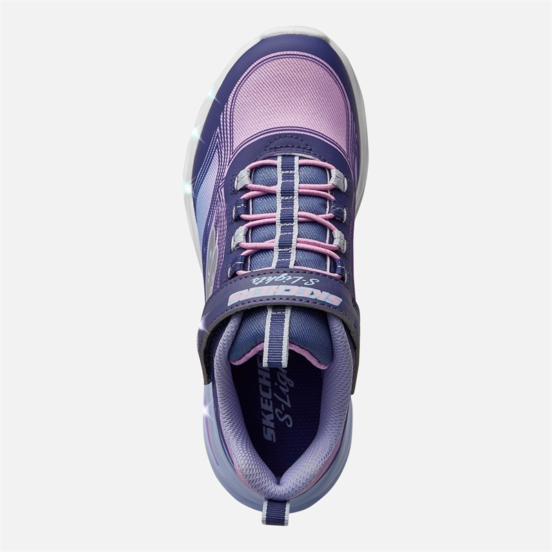 SKECHERS Girls S Lights Cosmic Glow Trainers Navy/Metallic