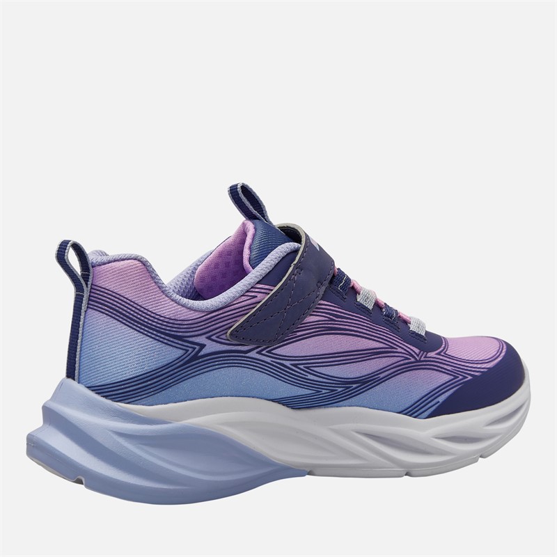SKECHERS Girls S Lights Cosmic Glow Trainers Navy/Metallic