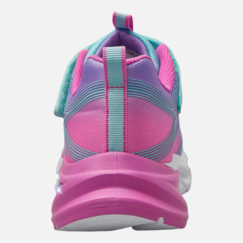 SKECHERS Girls S Lights Cosmic Glow Trainers Turquoize/Metallic