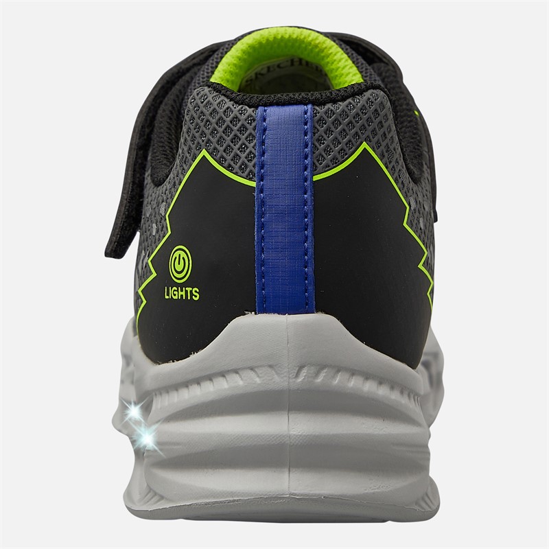 SKECHERS Boys S Lights Vortex 2.0 Zorento Trainers Black/Yellow