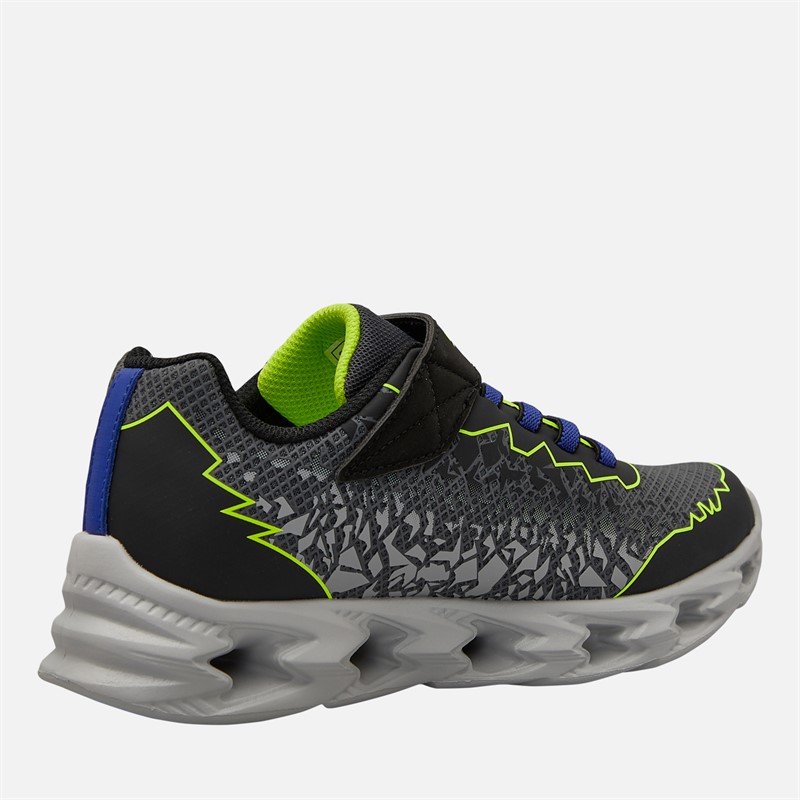 SKECHERS Boys S Lights Vortex 2.0 Zorento Trainers Black/Yellow