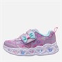 SKECHERS Infant Girls Infant Heart Lights Boogie Land Trainers Lavender/Metallic
