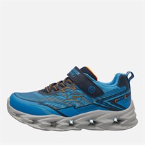 SKECHERS Junior Boys S Lights Vortex 2.0 Veltrox Trainers Blue/Navy