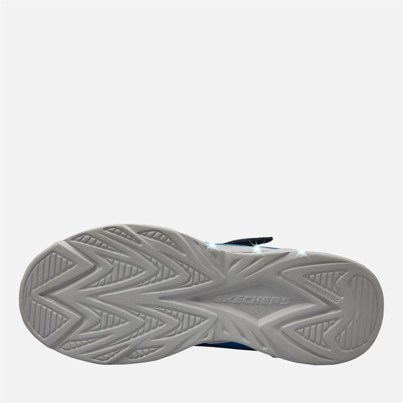 SKECHERS Junior Boys S Lights Vortex 2.0 Veltrox Trainers Blue/Navy