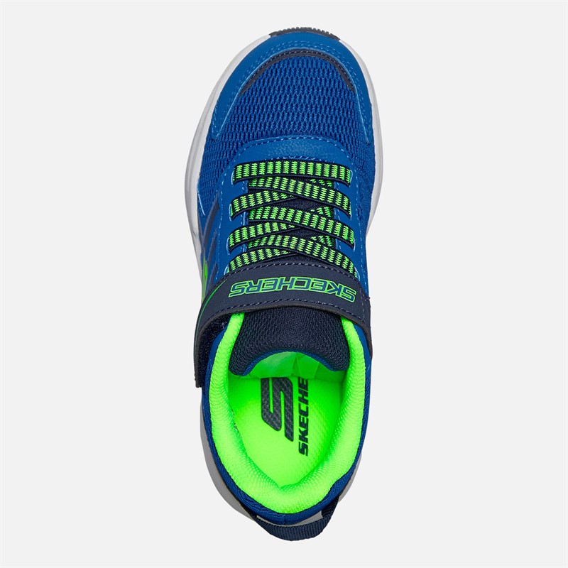 SKECHERS Baskets Microspec Tread Garçon Bleu