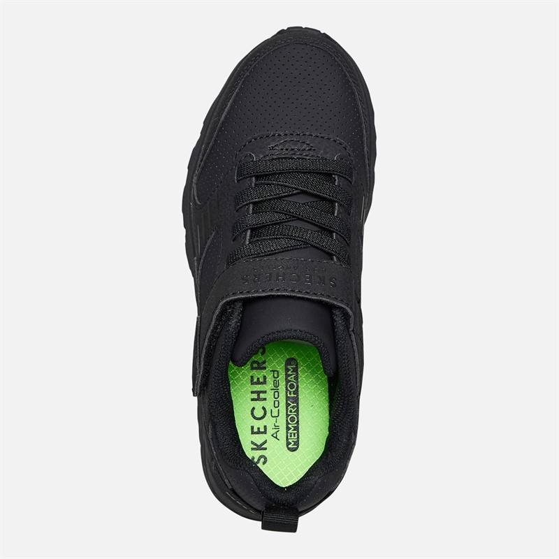 SKECHERS Boys Uno Lite Donex Trainers Black/Black