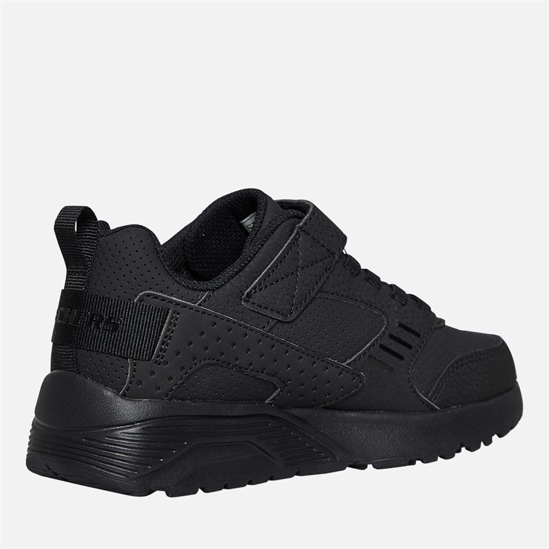 SKECHERS Boys Uno Lite Donex Trainers Black/Black
