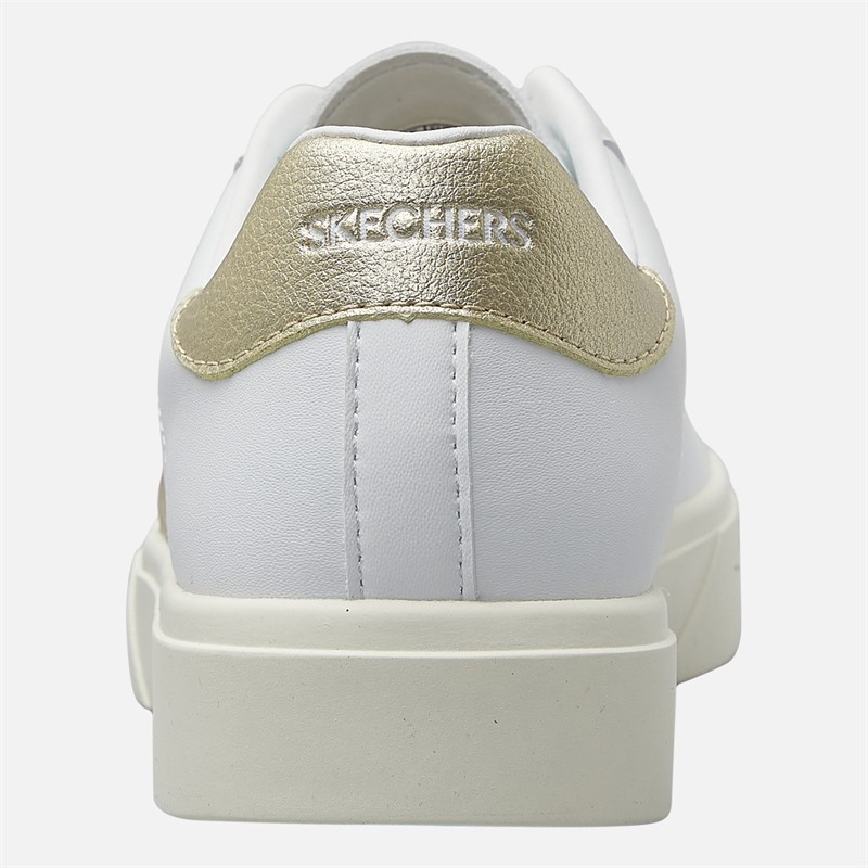 SKECHERS Womens Eden LX Beaming Glory Trainers White/Gold