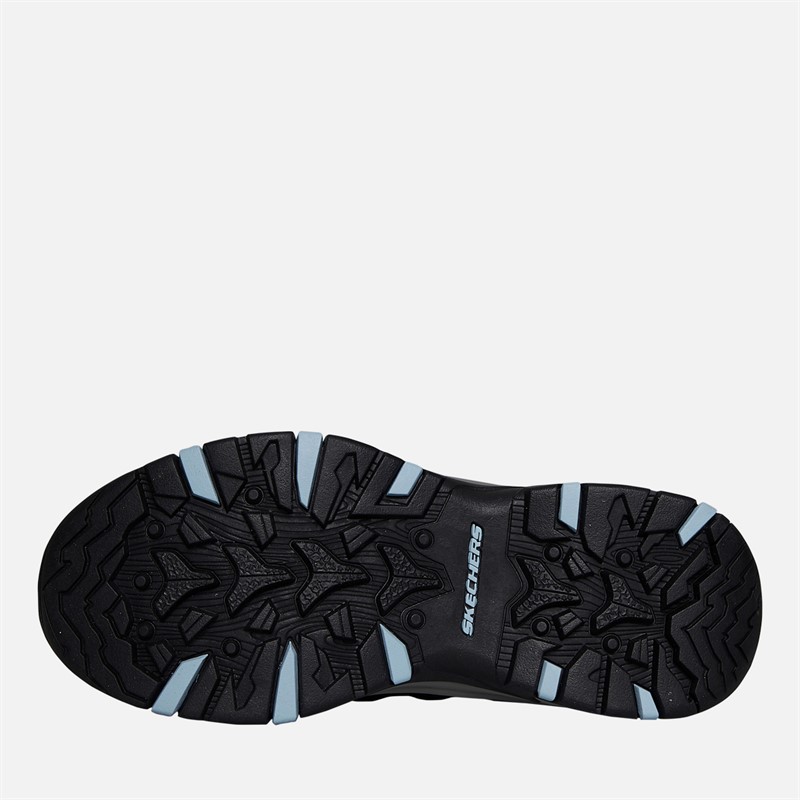 SKECHERS Womens Relaxed Fit Trego Lookout Point Waterproof Hiking Shoes Black/Charcoal