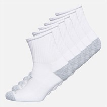 SKECHERS Womens Six Pack Cushioned Crew Socks White