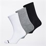 SKECHERS Three Pack Arch Support Crew Socks White/Black