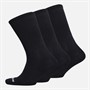 SKECHERS Three Pack Arch Support Crew Socks Black