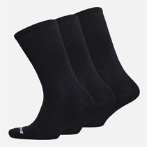 SKECHERS Three Pack Arch Support Crew Socks Black