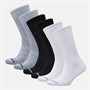 SKECHERS Chaussettes courtes six paires Blanc/Noir/Gris
