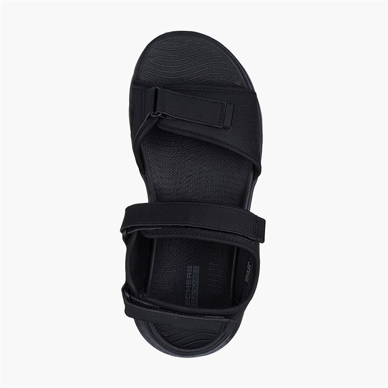 SKECHERS Homme Go Walk Sandales Flex Noir