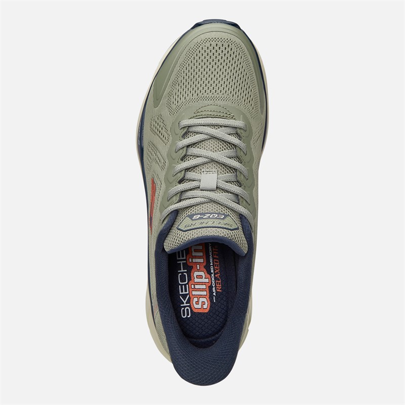 SKECHERS Mens Slip-Ins Relaxed Fit Equilizer 6.0 Durran Trainers Green/Multi