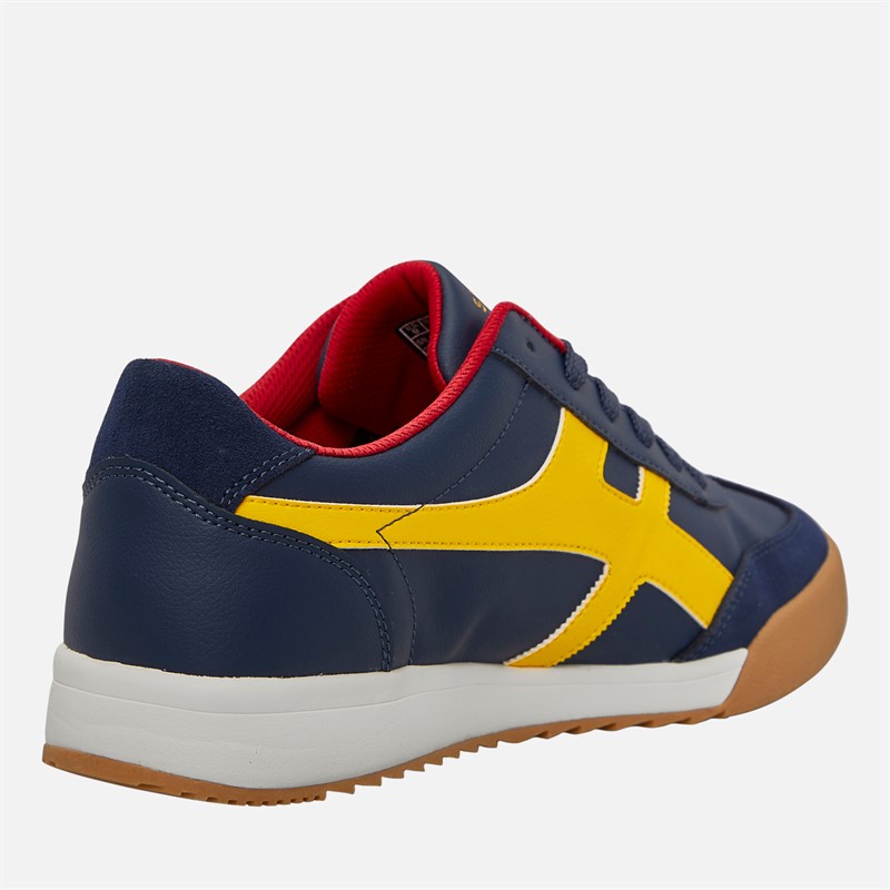 SKECHERS Mens Zinger Manzanilla Totale Trainers Navy/Yellow