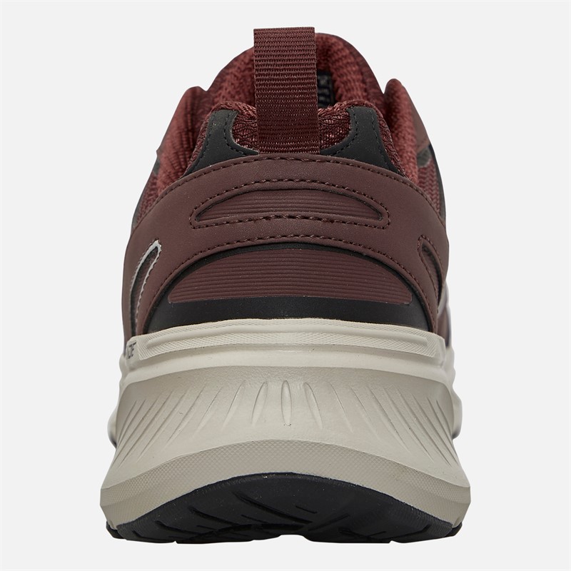 SKECHERS Mens Relaxed Fit Edgeride Exodis Trainers Burgundy