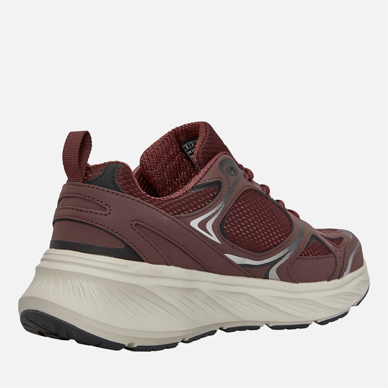 SKECHERS Mens Relaxed Fit Edgeride Exodis Trainers Burgundy