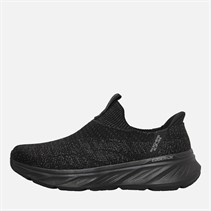 SKECHERS Mens Slip-Ins Relaxed Fit Edgeride Commissioner Trainers Black/Black