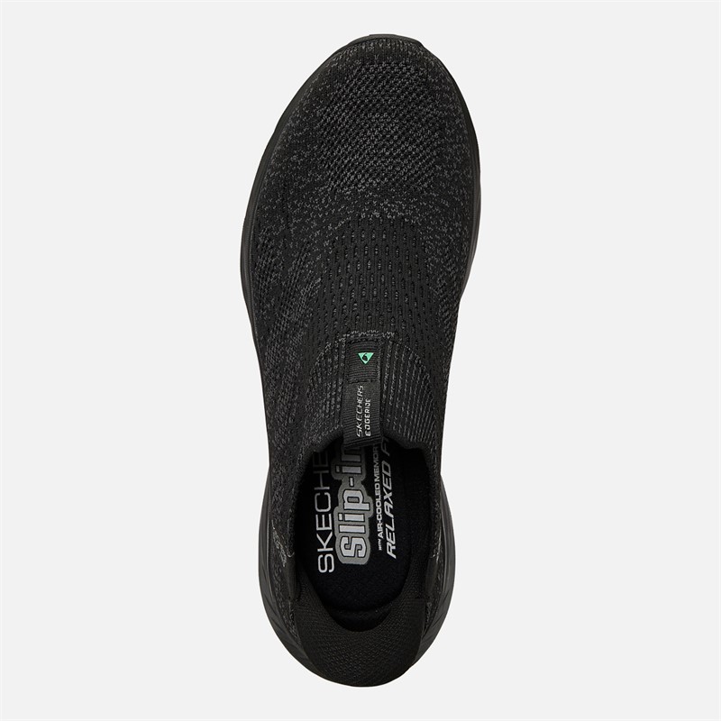 SKECHERS Mens Slip-Ins Relaxed Fit Edgeride Commissioner Trainers Black/Black