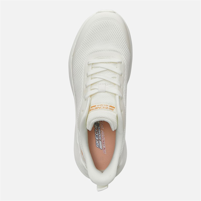 SKECHERS Womens Bobs Sport Squad Waves Still Trainers White/White