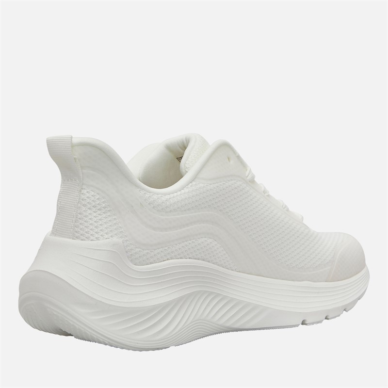 SKECHERS Womens Bobs Sport Squad Waves Still Trainers White/White