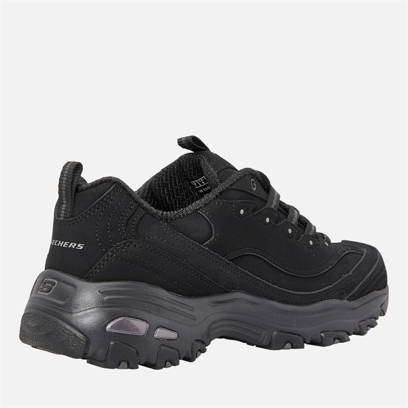 SKECHERS Womens D'Lites Play On Trainers Black