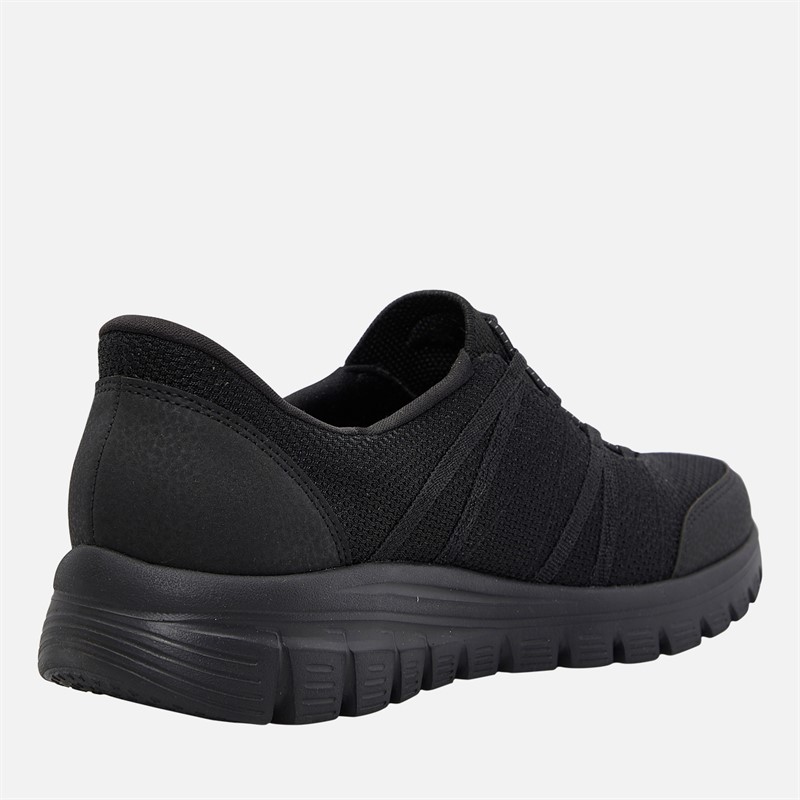 SKECHERS Womens Slip-Ins Graceful Trainers Black