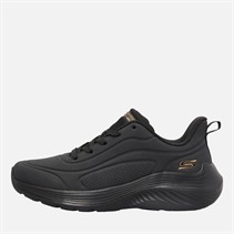 SKECHERS Womens Bobs Sport Squad Waves Just Trainers Black/Black