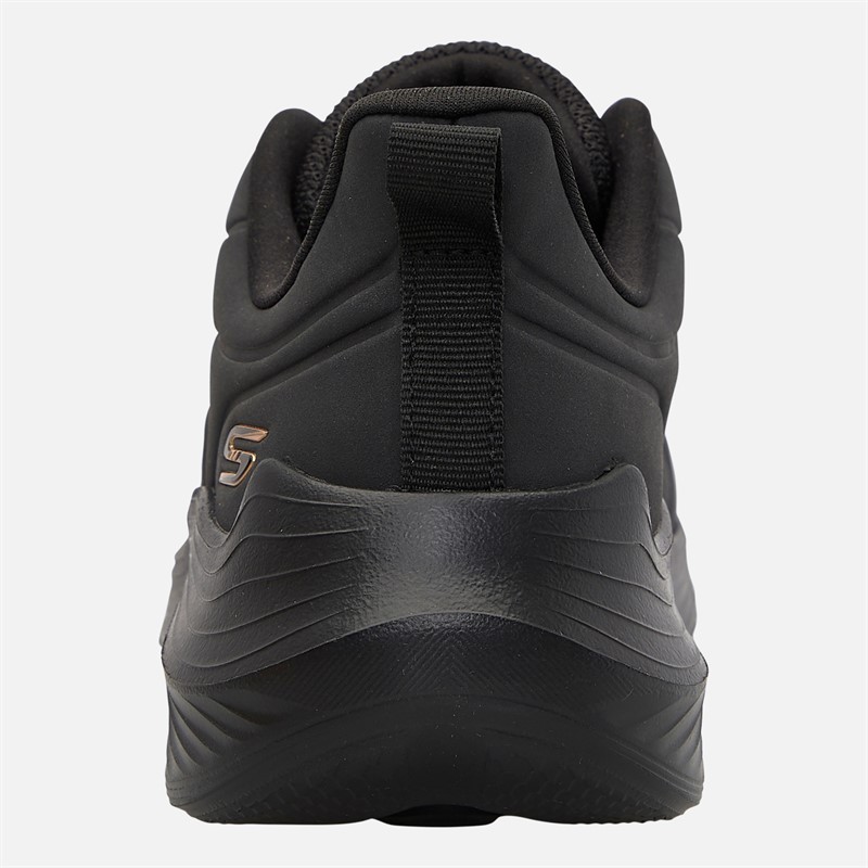 SKECHERS Womens Bobs Sport Squad Waves Just Trainers Black/Black