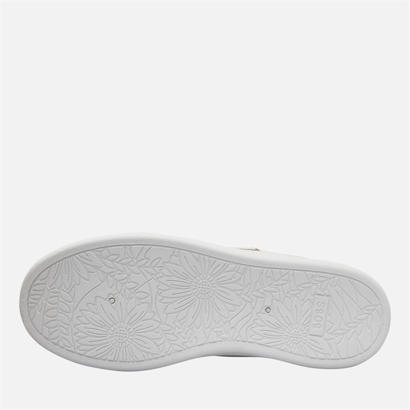SKECHERS Womens Slip-Ins Bobs D'Vine So Flatte Trainers White/White