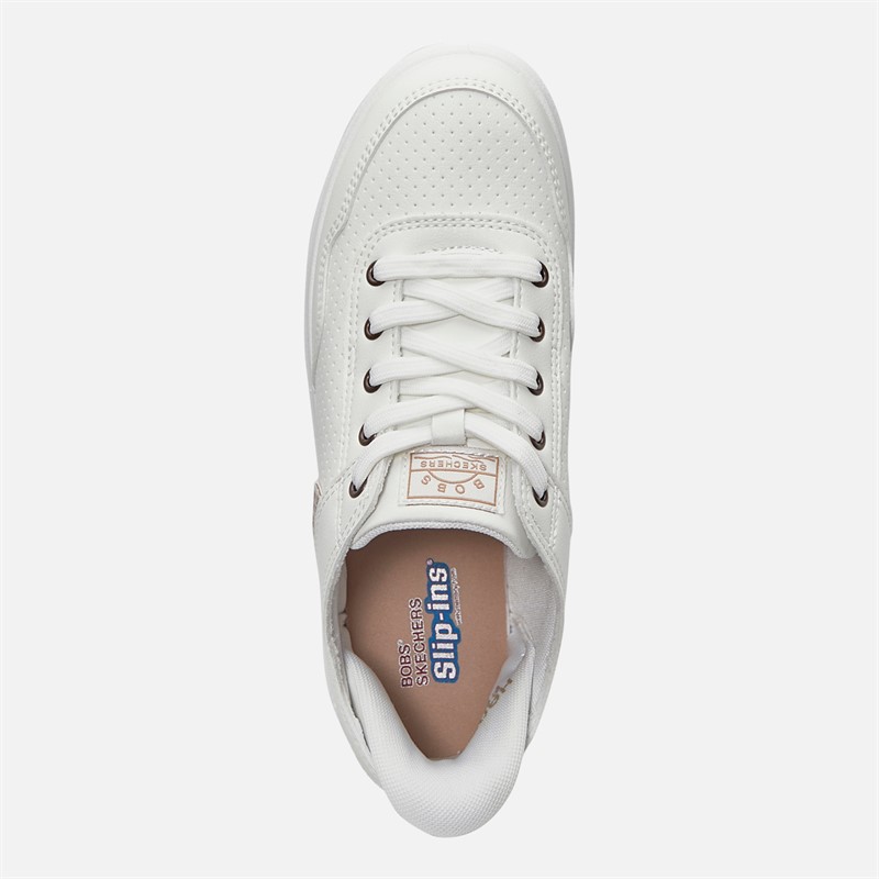 SKECHERS Womens Slip-Ins Bobs D'Vine So Flatte Trainers White/White